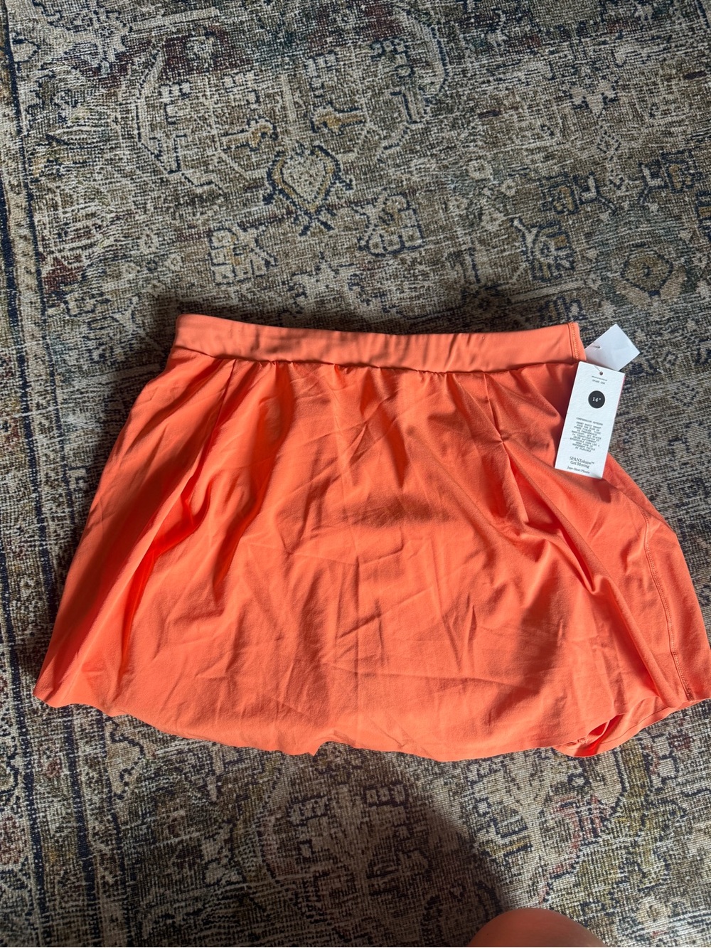 NWT SPANX SPANXshape BoostUp Pleated Skort 14" Persimmon Orange Coral M